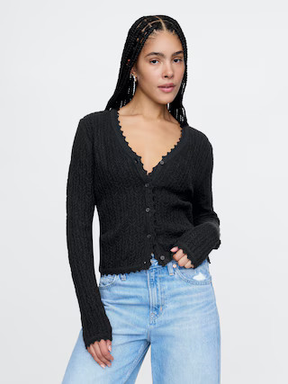 CashSoft Pointelle Cardigan | Gap (US)