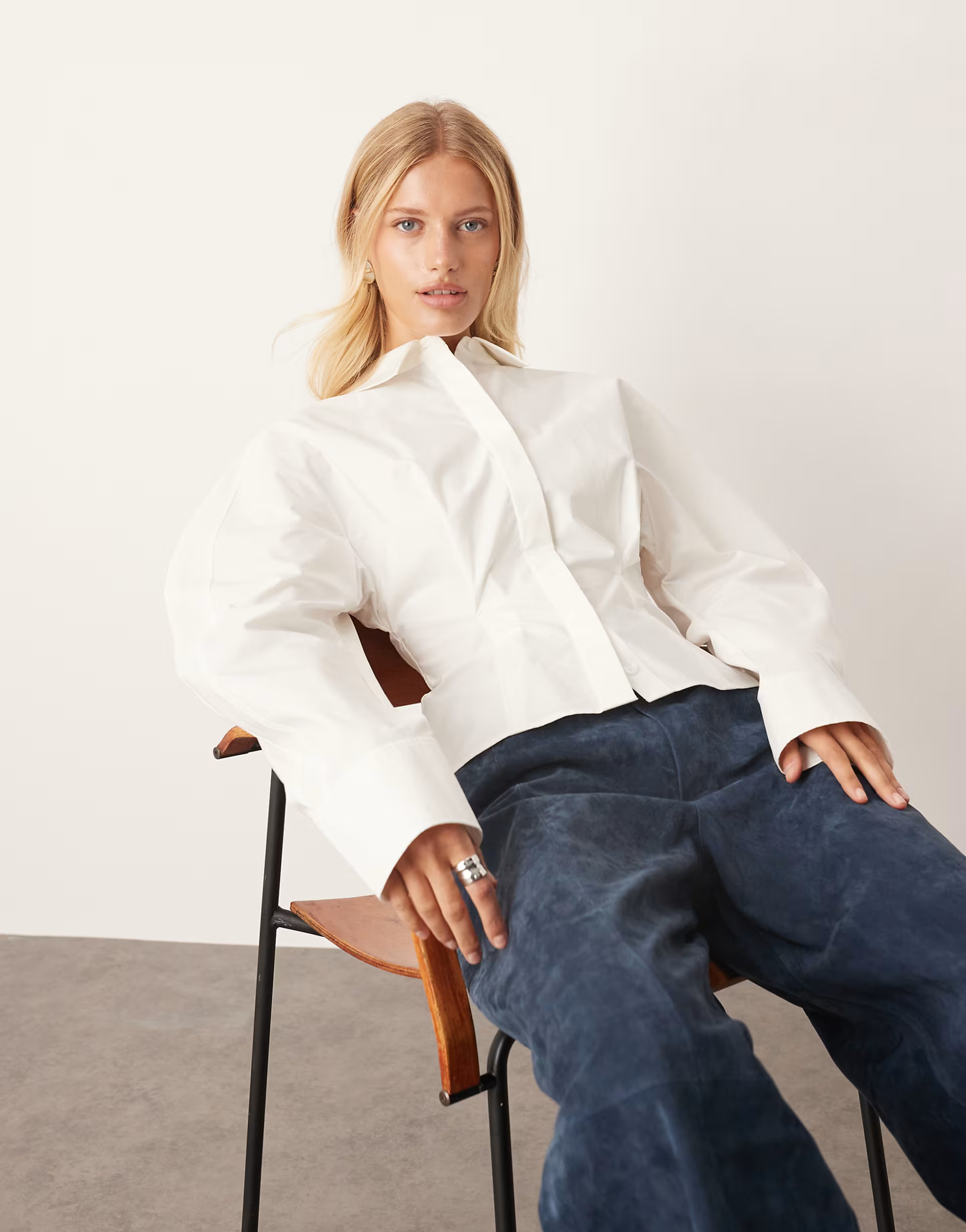 ARRANGE heavy cotton sculpted shirt in white | ASOS | ASOS (Global)