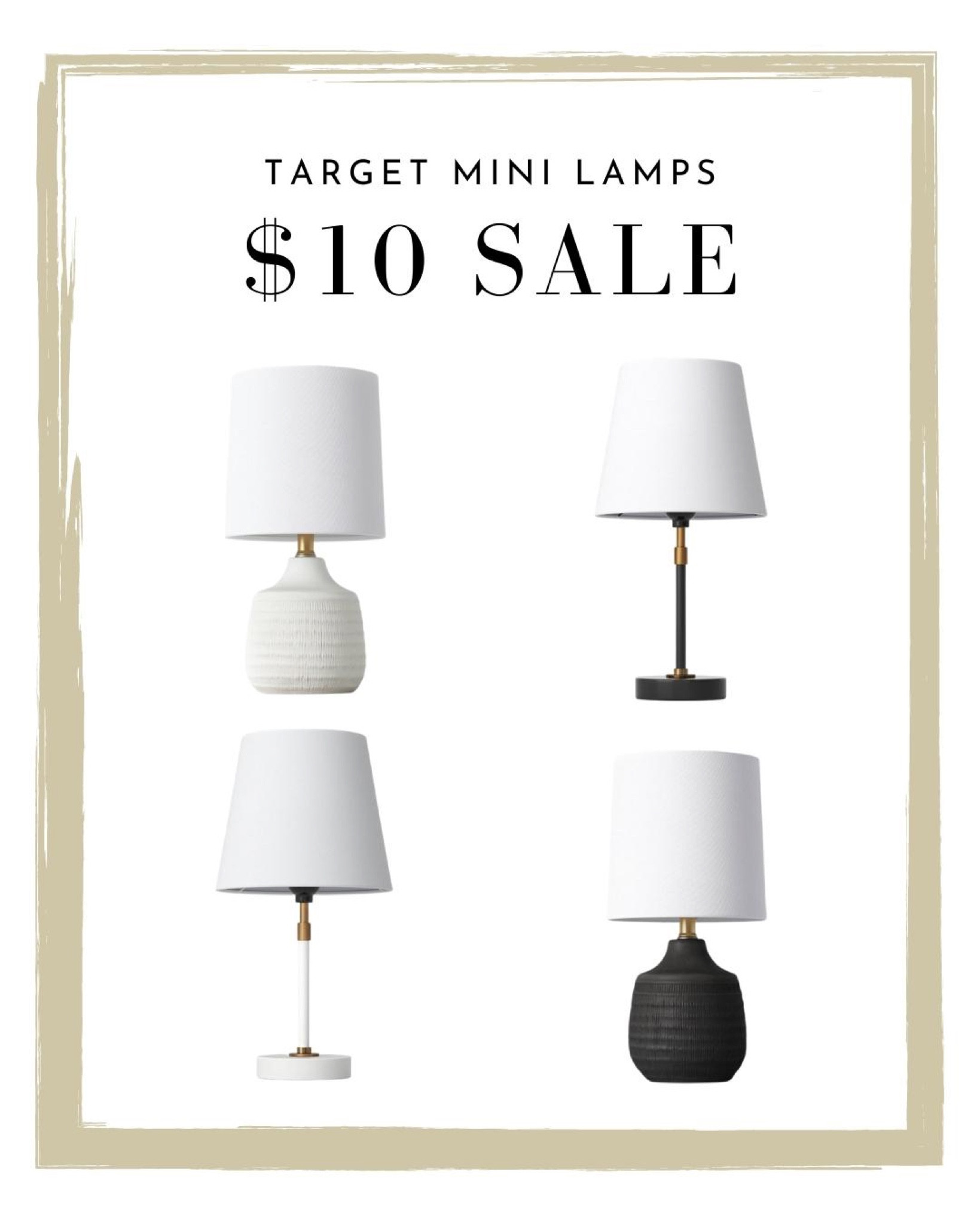 
Target SALE 🎯🙂
$10 to $15 mini accent lamps 

 @jen.winebarger 

#LTKunder50 #LTKxNSale #LTKhome