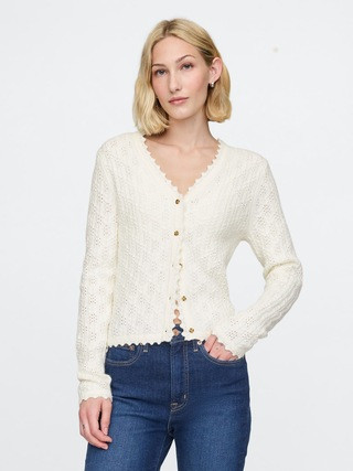 CashSoft Pointelle Cardigan | Gap (CA)