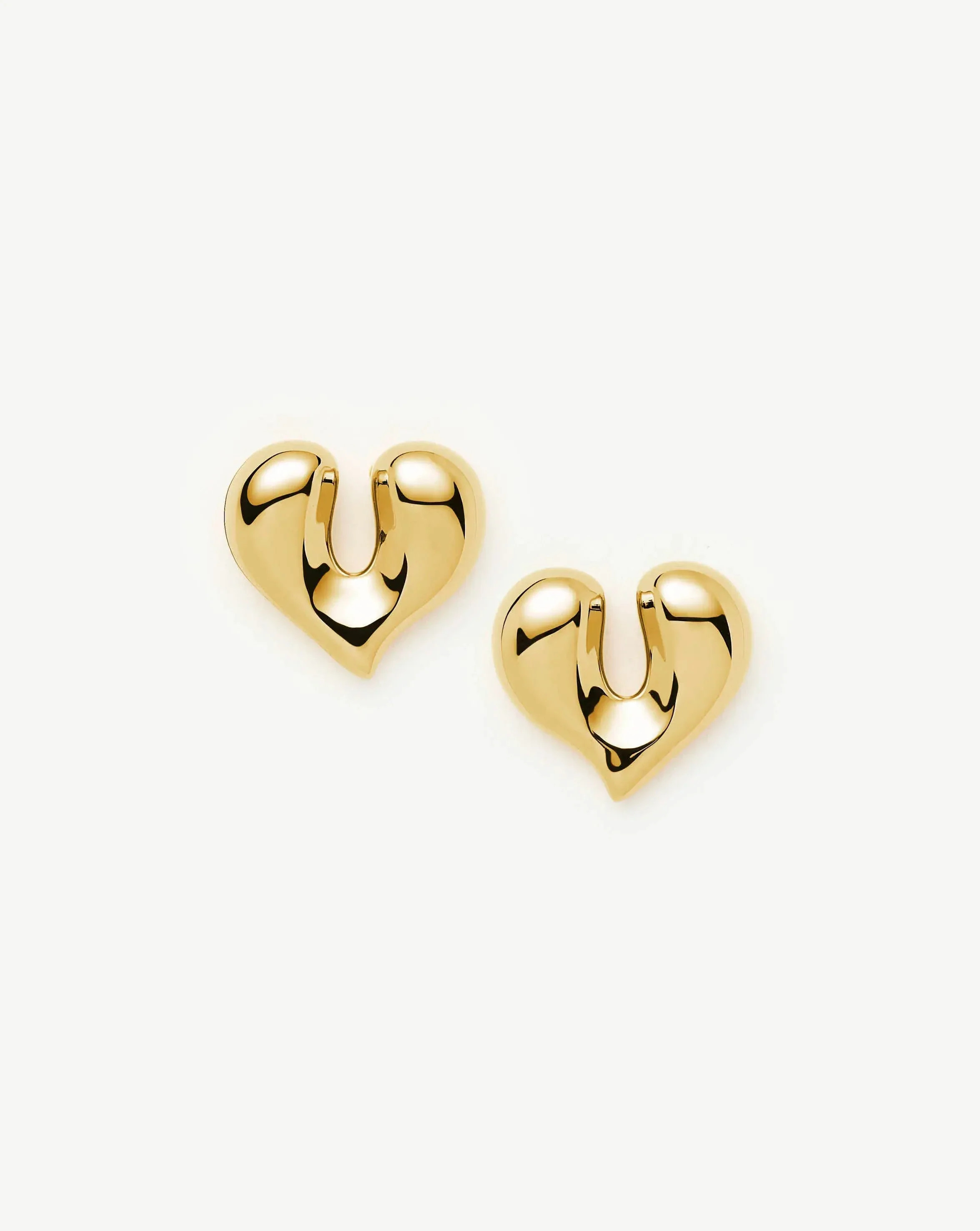 Molten Heart Gold Stud Earrings | Missoma US | Missoma US