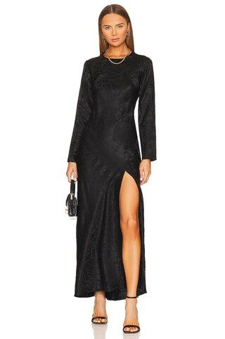 ANINE BING Freja Dress in Black Butterfly Jacquard from Revolve.com | Revolve Clothing (Global)