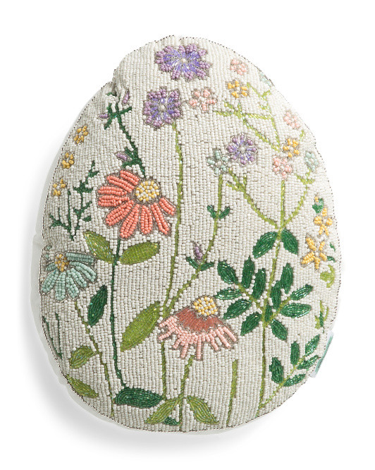 15x15 Beaded Egg Pillow | TJ Maxx