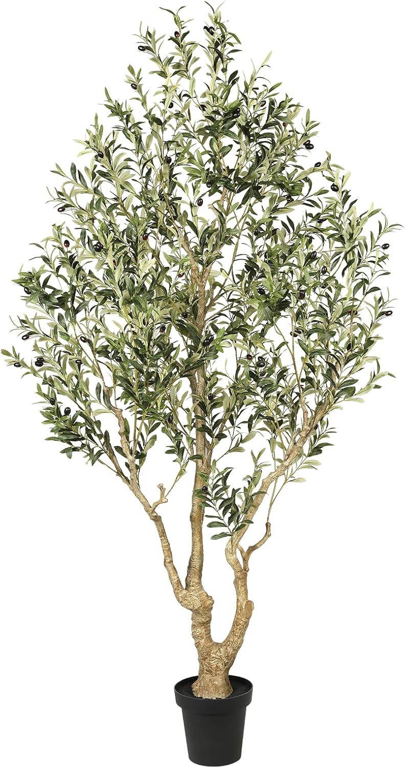 Olive Trees Artificial Indoor 7ft with Thick Trunk, Sturdy Base | Amazon (US)