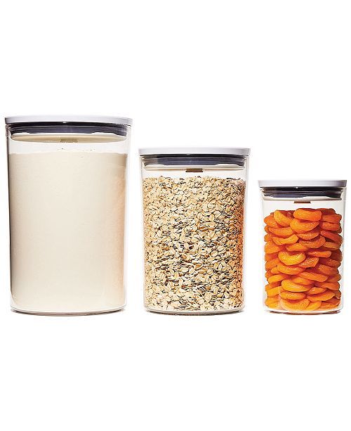 Good Grips Round Pop Graduated Food Storage Canisters, Set of 3 | Macys (US)