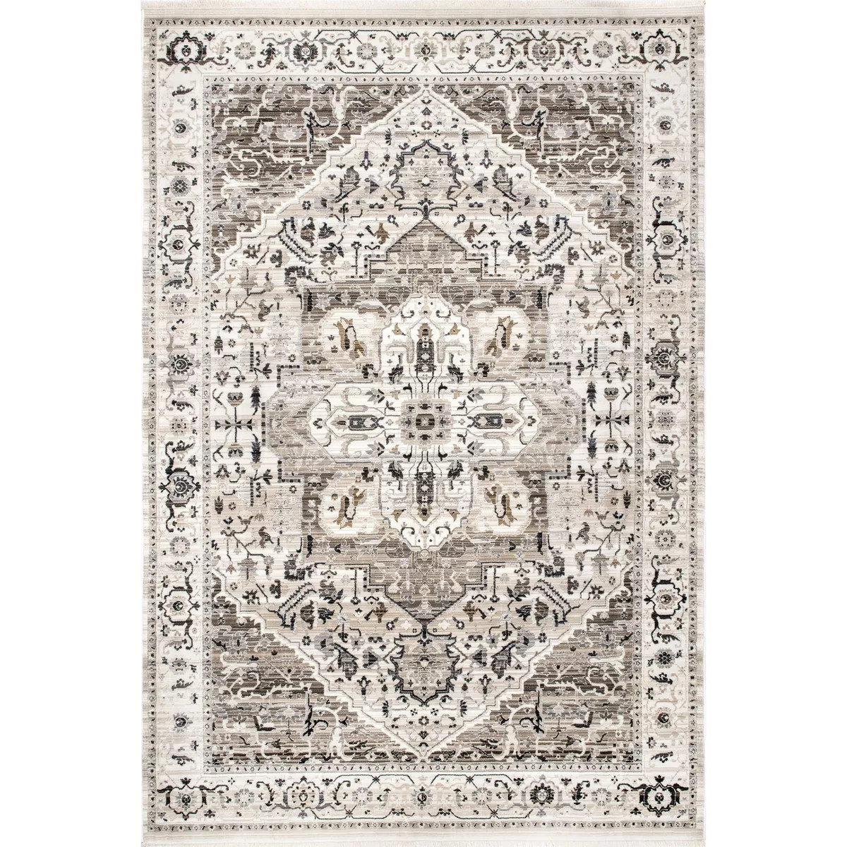 Nuloom Oliveira Floral Medallion Fringe Area Rug | Target
