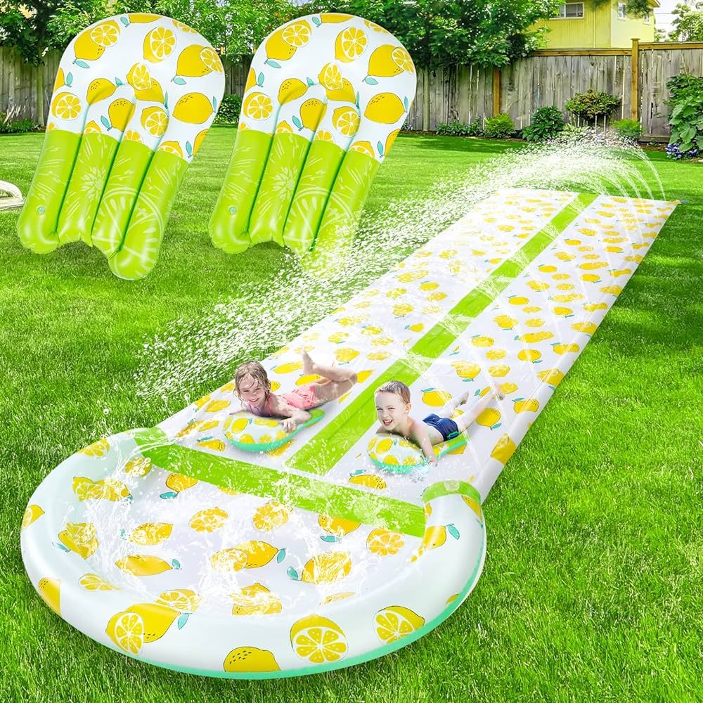 PANADAJOY Slip and Slide Inflatable Lawn Water Slide with Sprinkler, Slip n Slide Summer Toy with... | Amazon (US)