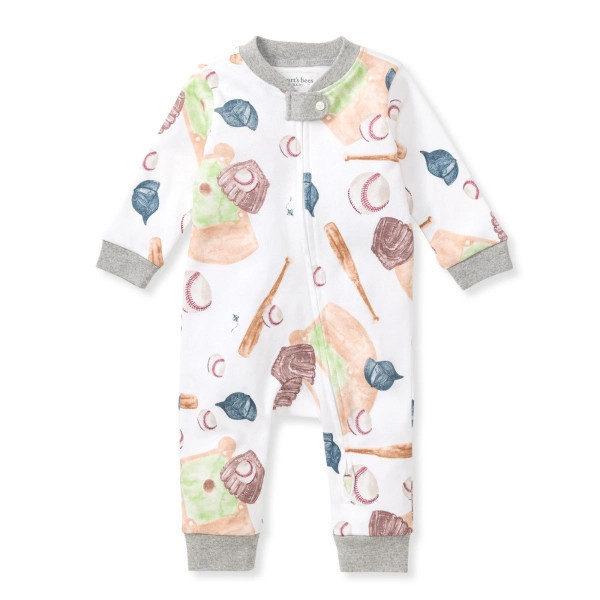 Baseball Organic Cotton Baby Pajamas | Burts Bees Baby