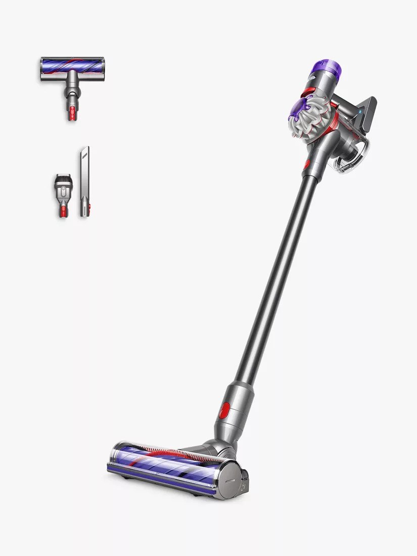 Dyson V8 Cordless Vacuum Cleaner, Silver/Nickel | John Lewis (UK)