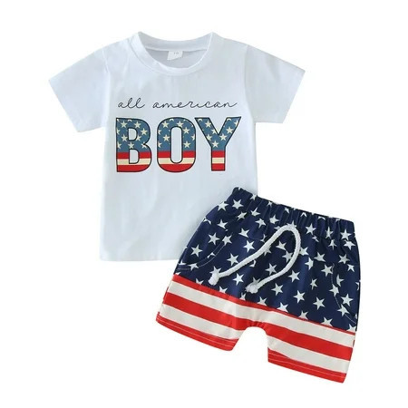 Gubotare Baby Girl Boy Fourth of July Clothes Toddler Kids 4th of July Outfits Baby American Flag Day Outfit 3 6 9 12 18 24 Months 2T 3T 4T,White 12-18 Months | Walmart (US)