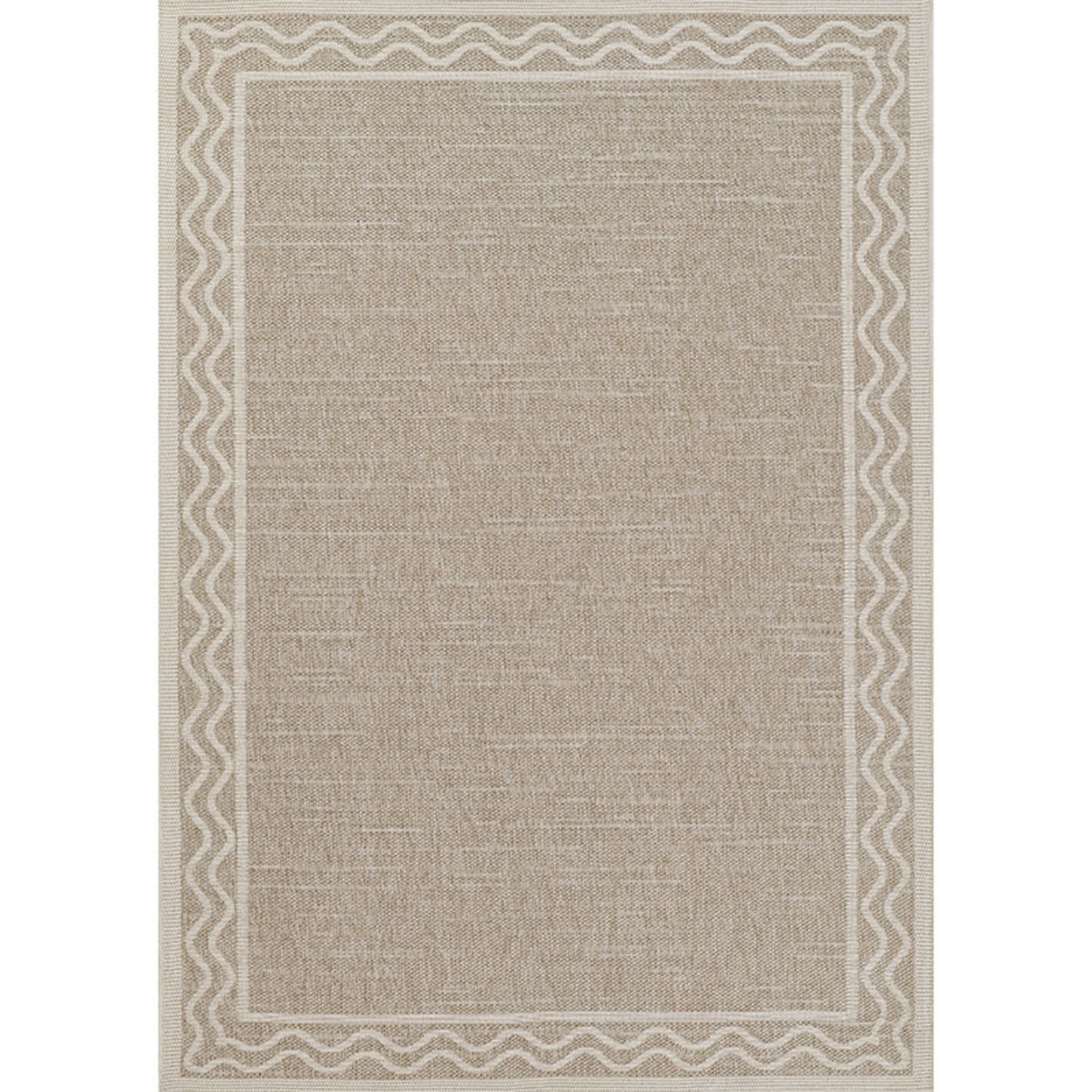 Wave Border Outdoor Rug -  Gray, 2' x 3' | The Company Store