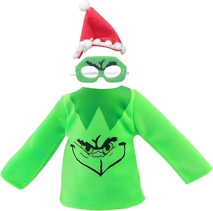 Christmas Elf Doll Accessories Kit，Holiday Elf Doll Clothes Outfit Include Green Clothes Eye Ma... | Amazon (US)