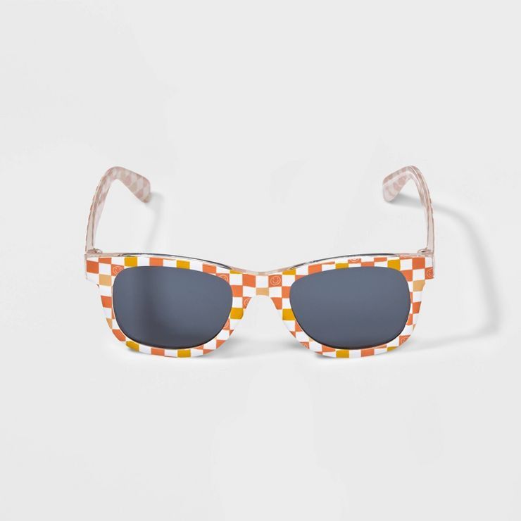 Toddler Checkered Sunglasses - Cat & Jack™ Orange | Target