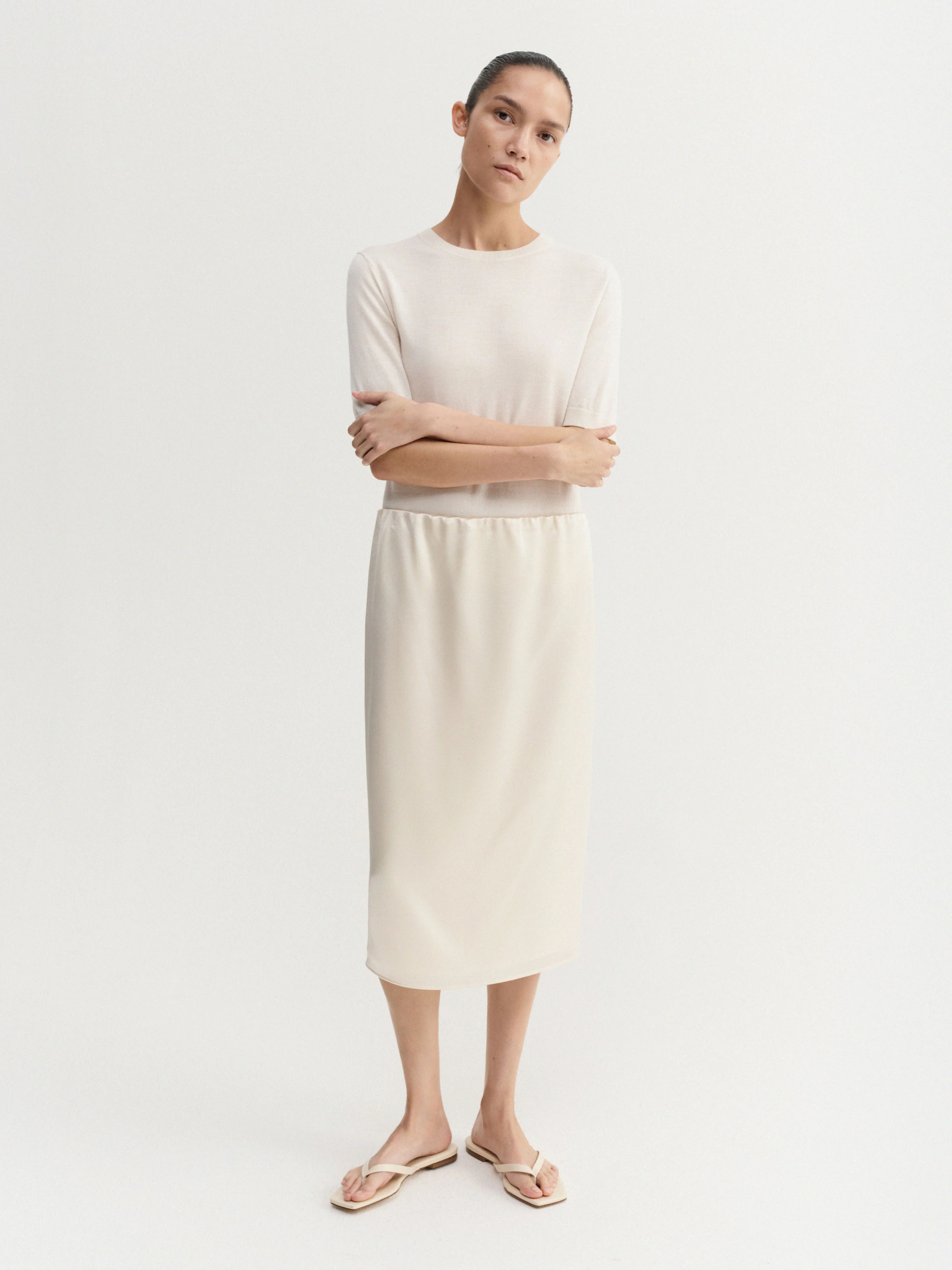 Liu skirt, vanilla | Almada Label