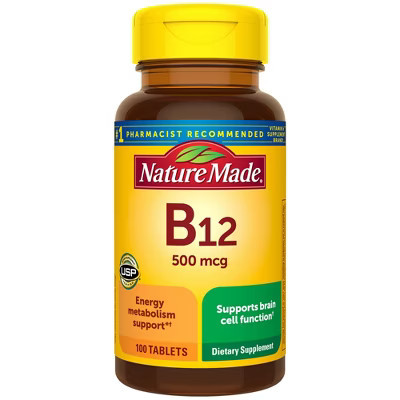 Nature Made Vitamin B-12 500mcg Tablet - 100ct | Target