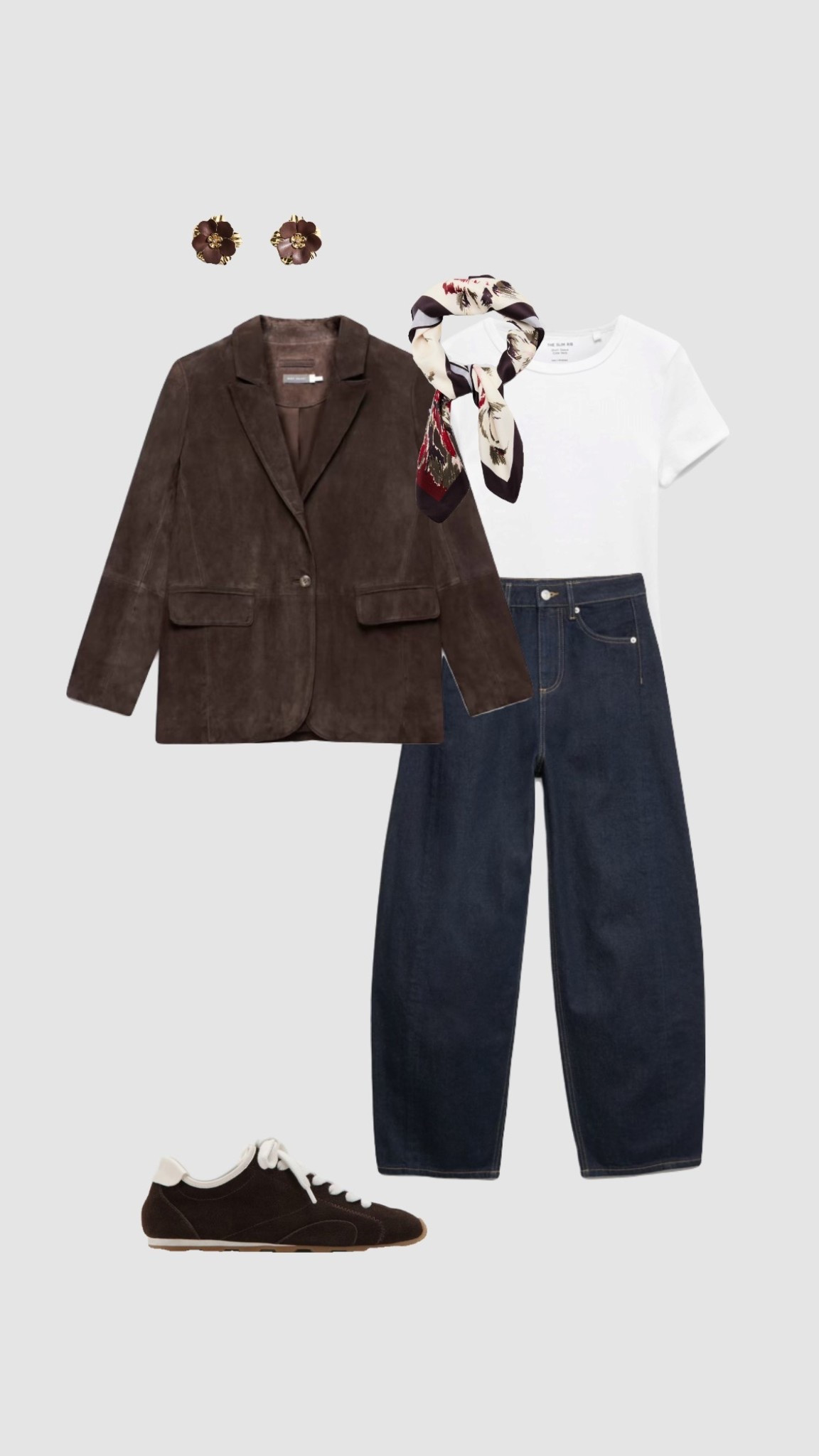 Use code JESSIEFIR for extra £££ off Boohoo

Winter - Spring Transitional Outfit

• suede chocolate blazer jacket white ribbed tshirt dark blue indigo barrel jeans high waisted jean faux suede trainers work workwear smart casual office outfits date night dinner outfit city break holiday outfits chocolate brown outfit women business casual workwear spring outfits 2026 •

 

#LTKwinter 

#LTKuk #LTKworkwear