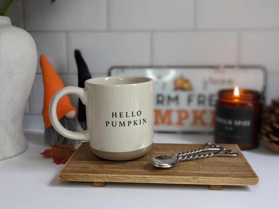 Pumpkin Stoneware Mugs | Etsy (UK)