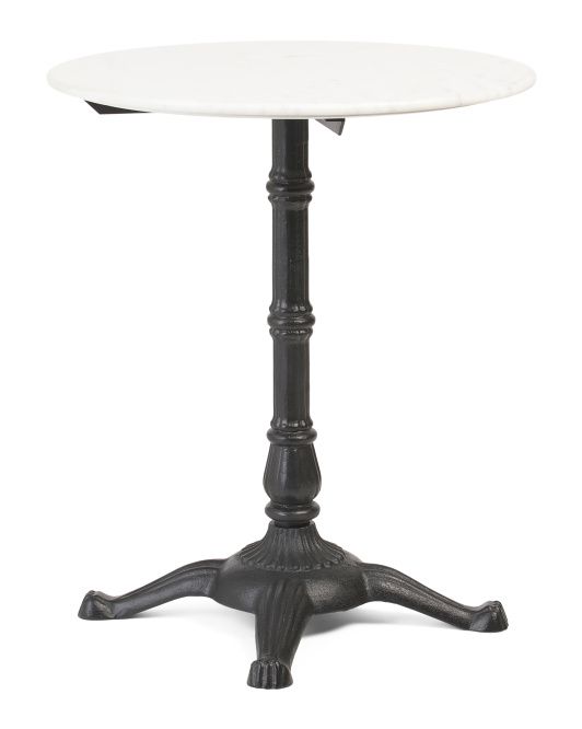 26in Marble Top Iron Bistro Table | Furniture & Lighting | Marshalls | Marshalls