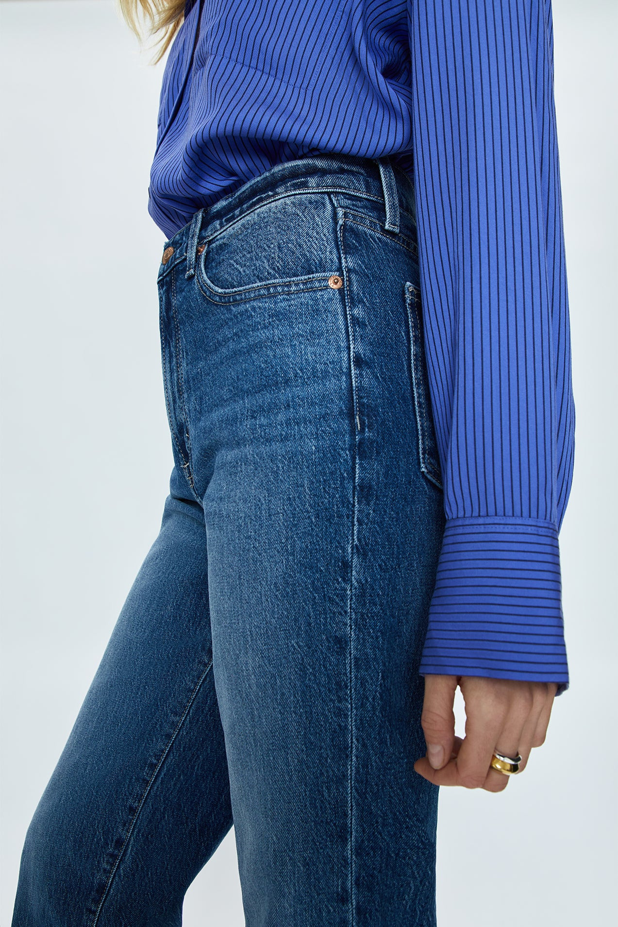 Cassie Super High Rise Straight - Palladium | Pistola Denim