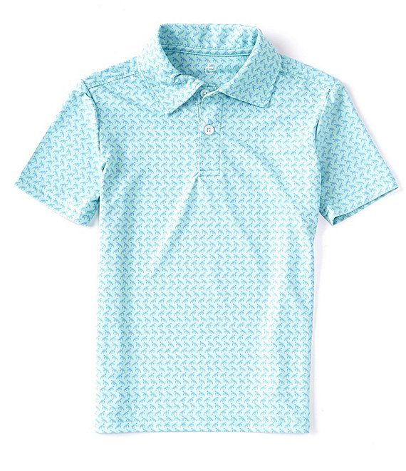 Little Boys 2T-7 Turtle Print Short Sleeve Synthetic Polo | Dillard's