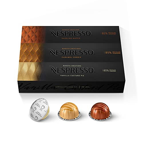 Nespresso Capsules VertuoLine, Barista Flavored Pack, Mild Roast Coffee, 30 Count Coffee Pods, Br... | Amazon (US)