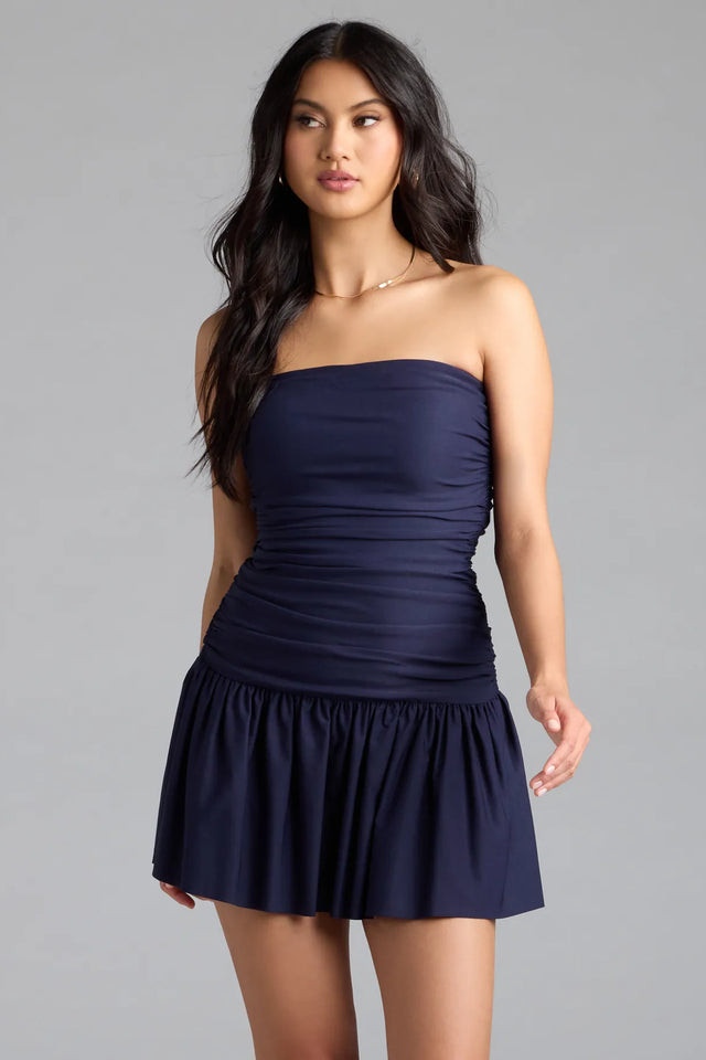 Covetable Charm Strapless Mini Skater Dress | Windsor Stores