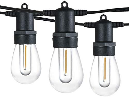 Banord 51FT Outdoor Shatterproof LED String Lights, Waterproof 17 Hanging Sockets with 18 x Dimma... | Amazon (US)