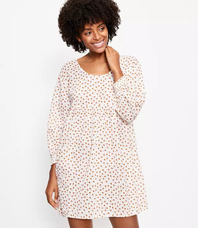 Clover Scoop Neck Swing Dress | LOFT