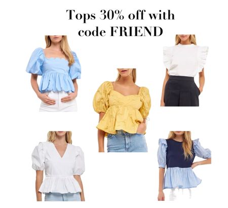 Cute tops for work, out with the girls, date night, etc! All are 30% off right now with code FRIEND

#LTKStyleTip #LTKFindsUnder100 #LTKSaleAlert