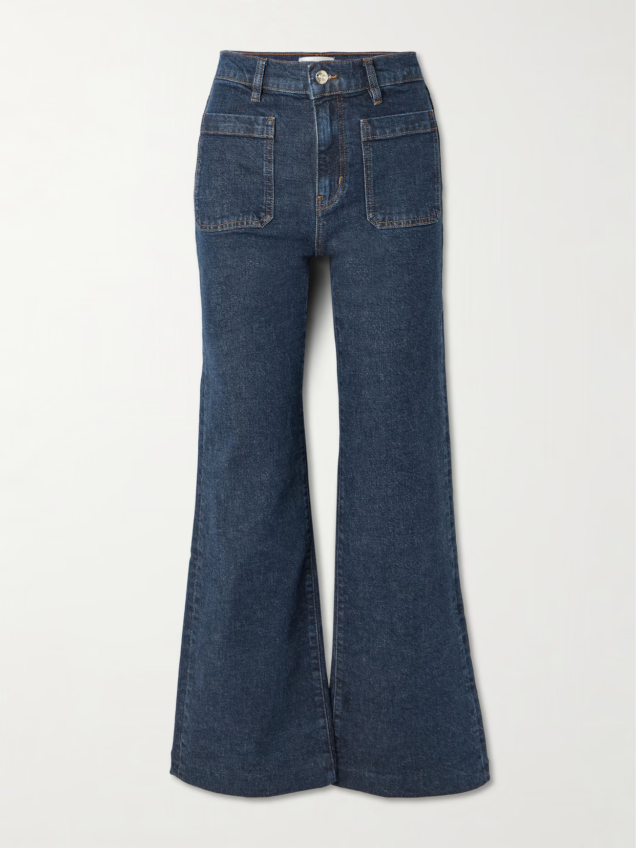 FRAME - The Refined High-rise Wide-leg Jeans - Blue | NET-A-PORTER (US)