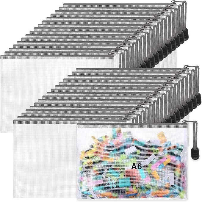 Jetec 32 Pcs Mesh Zipper Bags Toy Storage Bikini Organizer Bags Waterproof Zipper Pouches Reusabl... | Amazon (US)