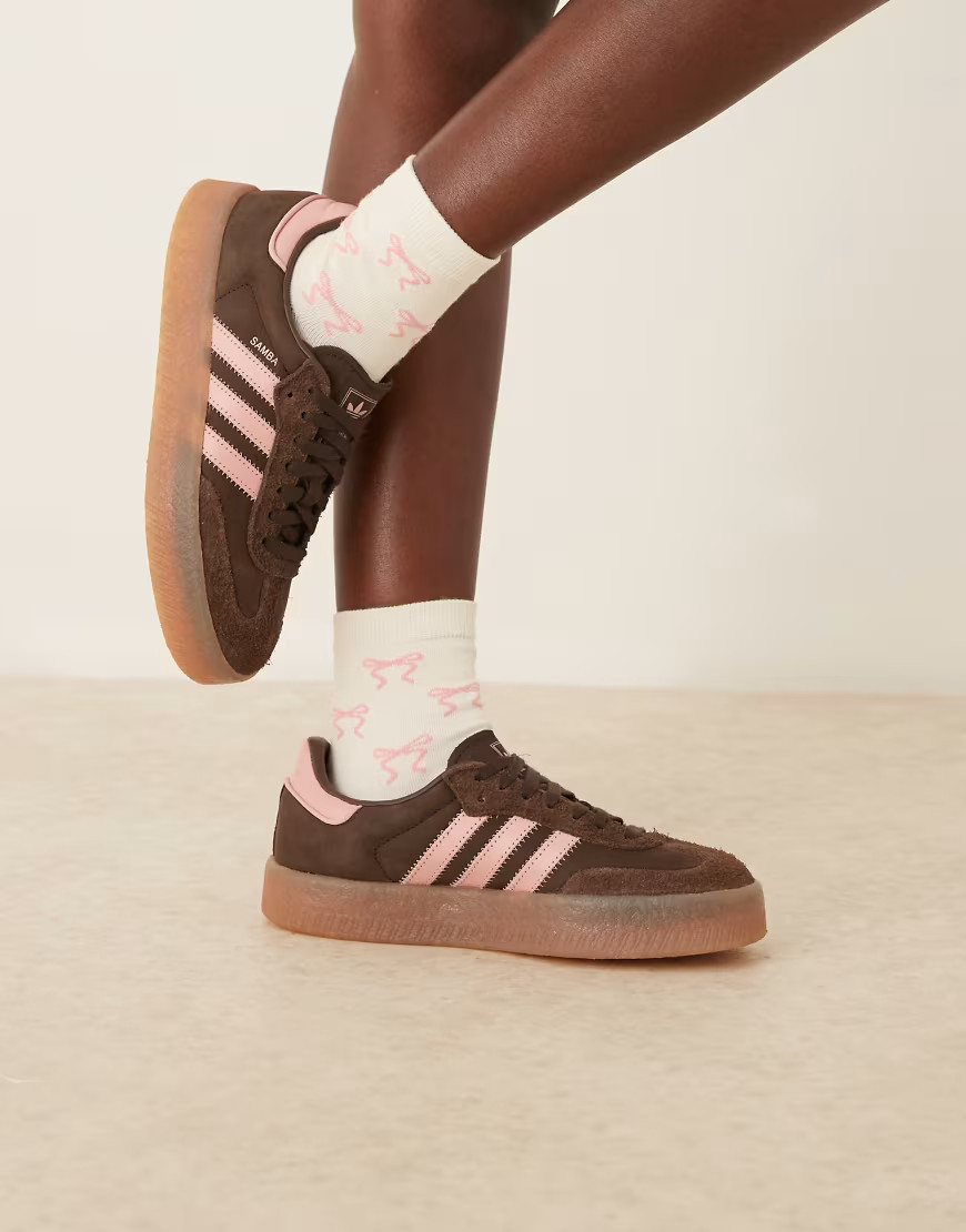 adidas Originals Sambae sneakers in brown and pink | ASOS (Global)