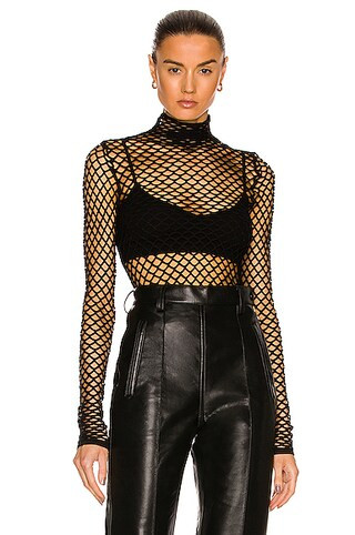 Dion Lee Seamless Fishnet Top in Black | FWRD | FWRD 