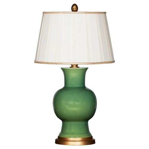 Emmy Couture Table Lamp, Green | One Kings Lane