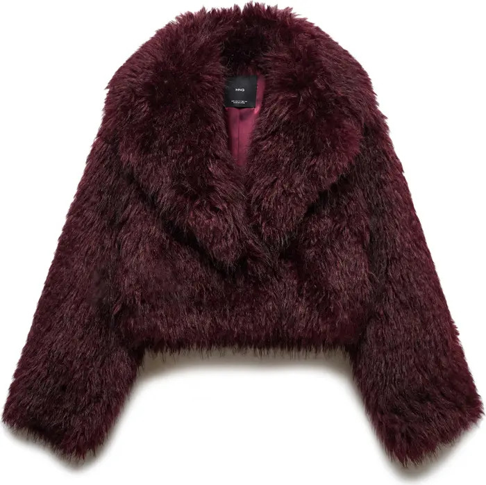 MANGO Faux Fur Crop Jacket | Nordstrom | Nordstrom