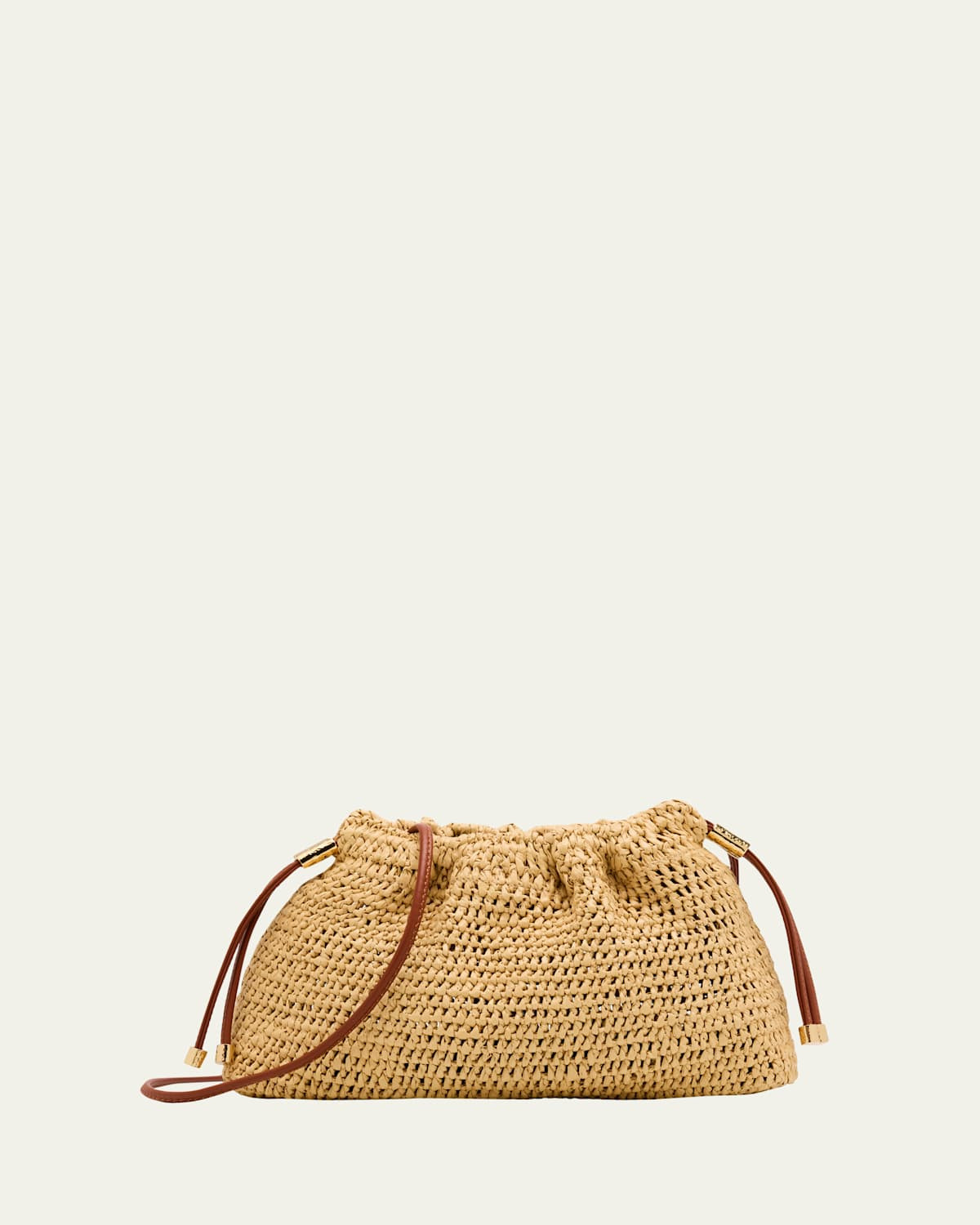 Lali Ruched Raffia Clutch Bag | Bergdorf Goodman