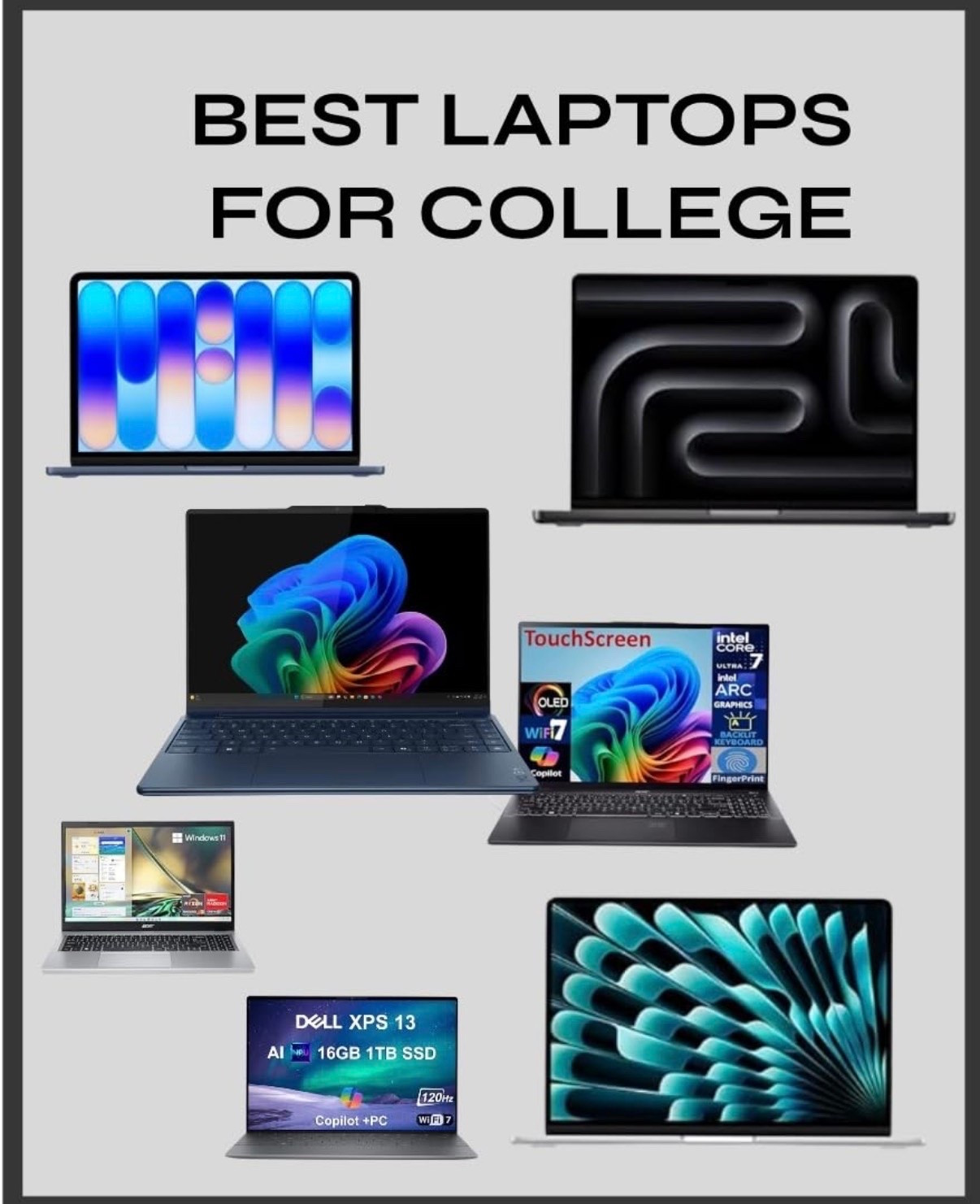 Best laptops for college including lightweight laptops, touchscreen laptops, high-speed processors, long battery life options, and compact designs that are easy to carry between classes, dorms, libraries, and coffee shops. Great laptop options for note taking, online classes, studying, streaming, creative projects, and everyday college use with reliable performance and student-friendly features.

#LTKU