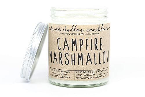 8oz Campfire Marshmallow Scented Candle - Natural Eco-Friendly Hand-Poured Soy Wax by Silver Doll... | Amazon (US)