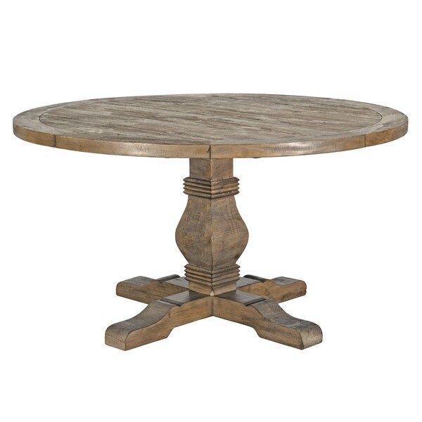 Kasey Reclaimed Wood Natural 55-inch Round Dining Table by Kosas Home | Bed Bath & Beyond