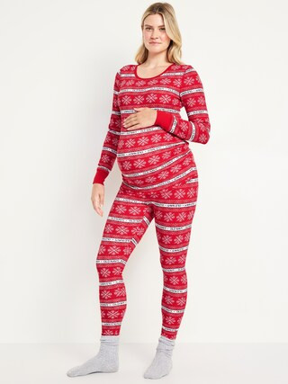 Maternity Waffle Pajama Set | Old Navy (CA)