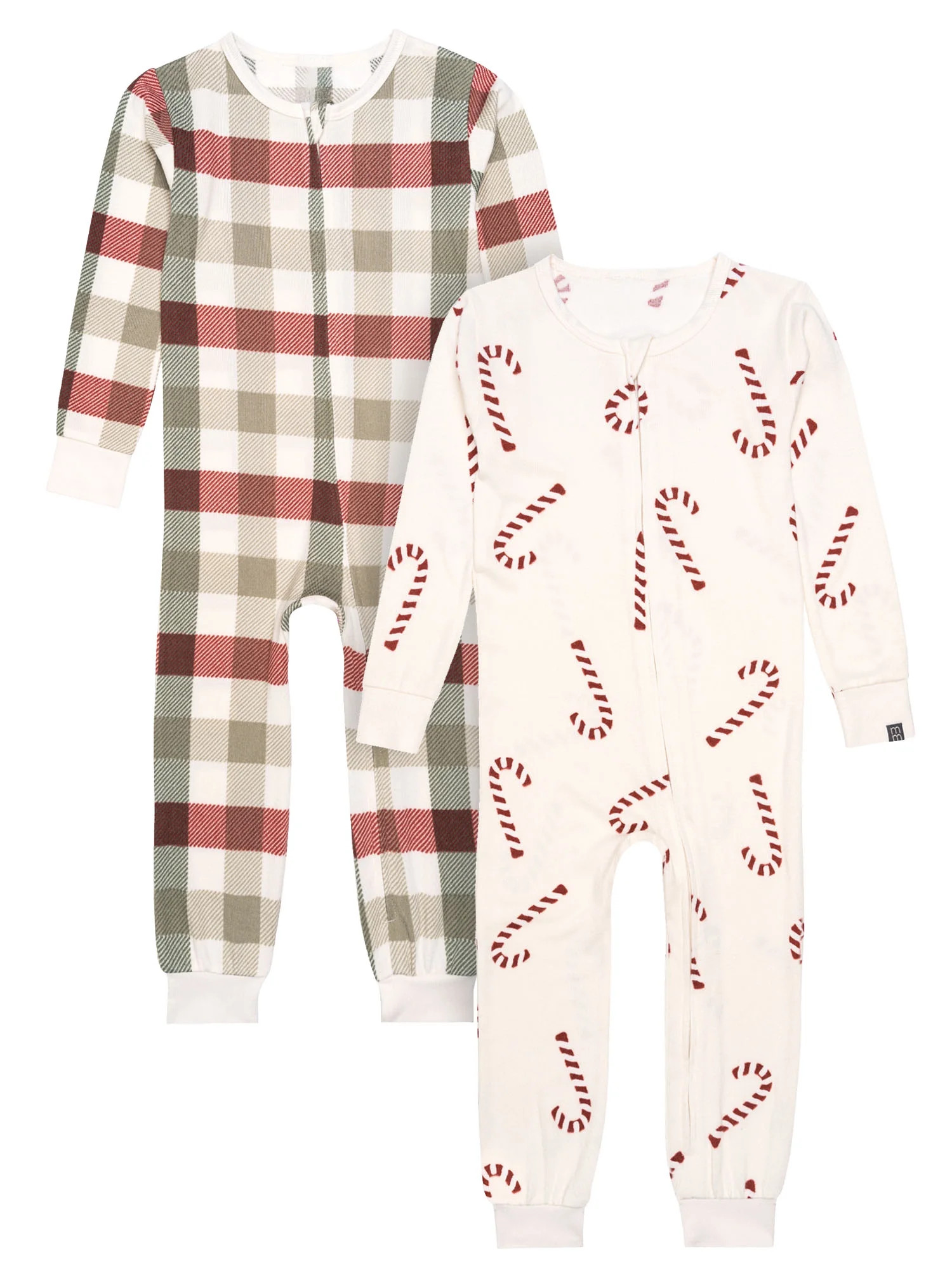 Modern Moments by Gerber Toddler Neutral Super Soft Hacci One-Piece Pajamas, 2-Pack, Sizes 12M-5T | Walmart (US)