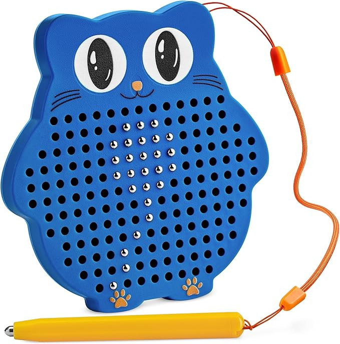 Magnetic Drawing Board for Kids & Toddlers with Beads and Magnet Stylus Pen - Magnetic Travel Toy... | Amazon (US)