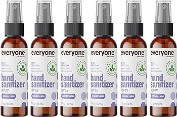 Everyone Hand Sanitizer Spray, 2 Fl Oz (Pack of 6), Lavender and Aloe, Plant Derived Alcohol with... | Amazon (US)
