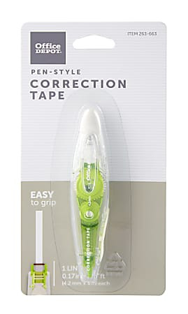 Office Depot Brand Correction Tape Pen Opaque White - Office Depot | Office Depot and OfficeMax 