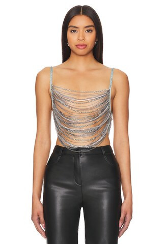 h:ours Milana Rhinestone Top in Multi Mint from Revolve.com | Revolve Clothing (Global)