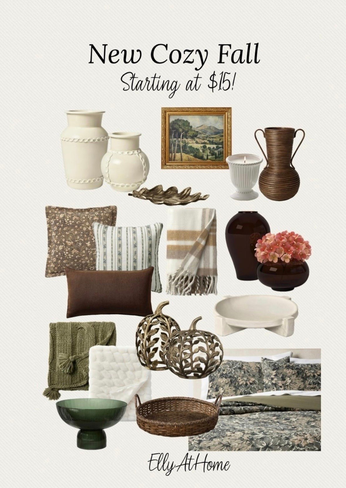 New cozy fall collections at Target! Shop new throw pillows, blankets, vases, pumpkins, bedding, bowls, fall candles + more classic home decor accessories!@Target

#LTKdayinmylife #LTKHome #LTKSaleAlert