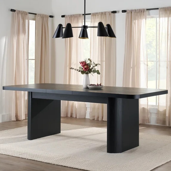 Better Homes & Gardens Juliet Extendable Dining Table, Black Wood | Walmart (US)