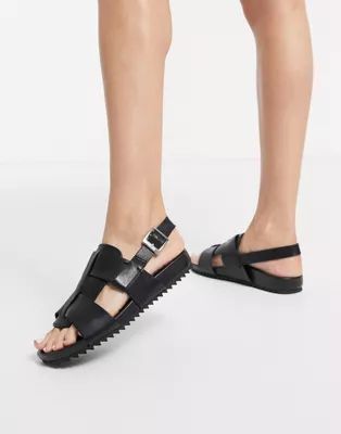 Grenson Willa black leather sandals | ASOS (Global)