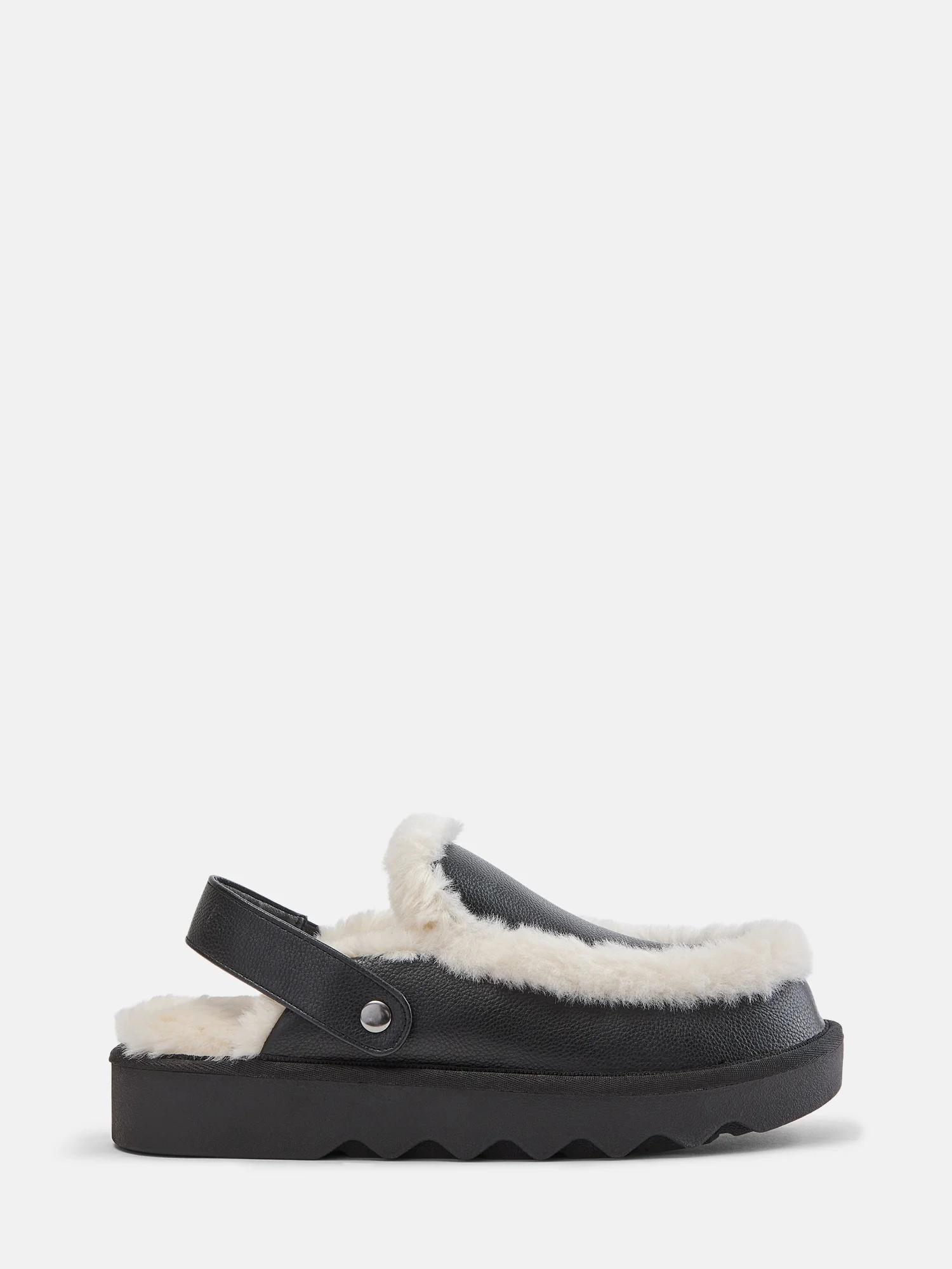 Joyspun Women's Convertible Clog Slippers with Faux Fur Lining | Walmart (US)