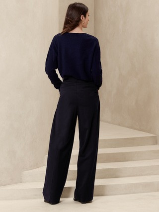 Relaxed Wide-Leg Italian Wool Pant | Banana Republic (US)